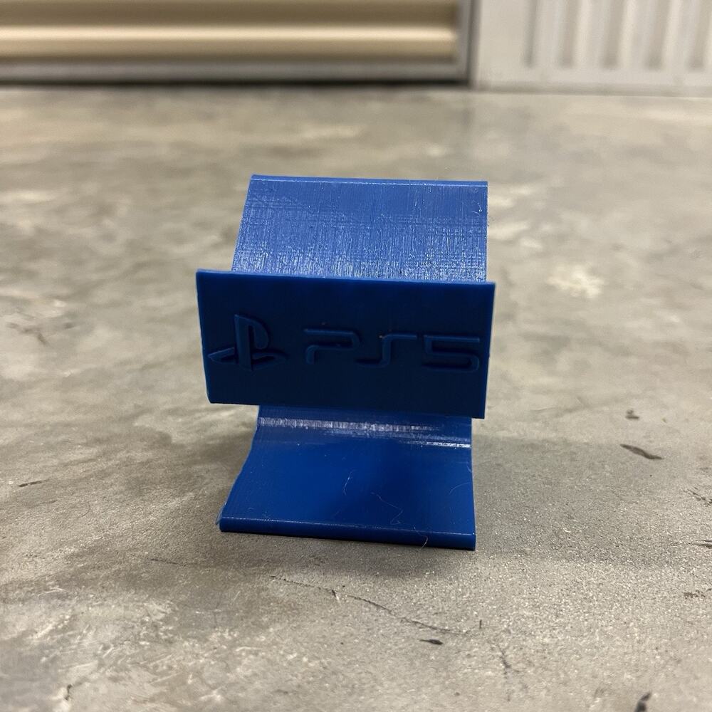 3D Printed Display Stand for PlayStation PS5 DualSense Controller Holder Blue